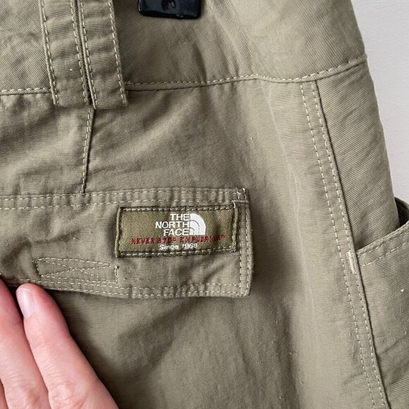The North Face Mid Rise Drawcord Hem Cargo Pockets Casual Capri Pants Green 10 - Picture 7 of 9
